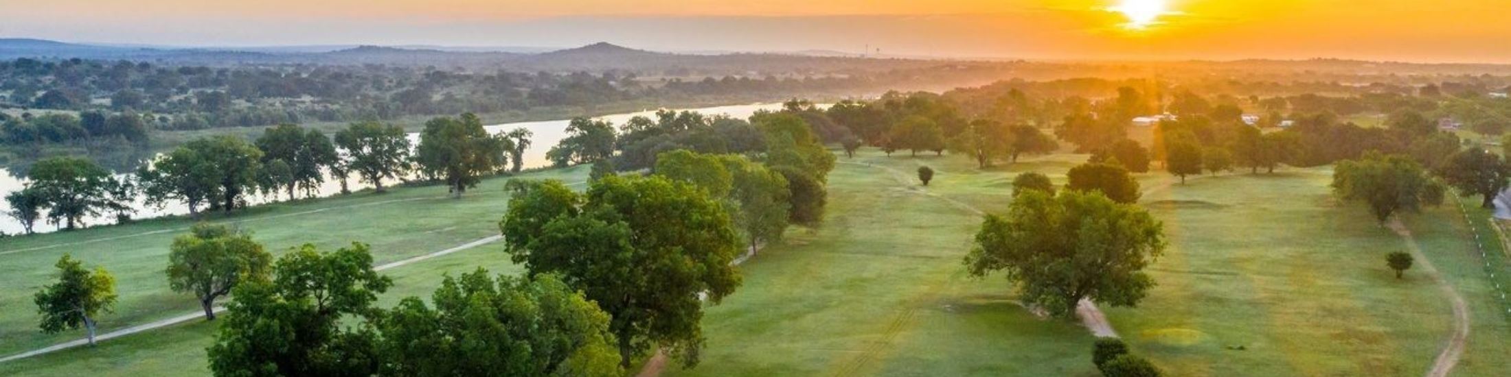 Aerial view of golf course