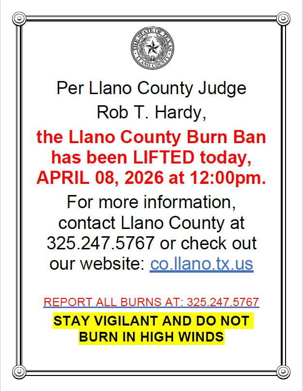 Burn ban lift 4-8-26
